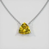0.77 Ct. Sapphire Necklace, 14K White Gold 1
