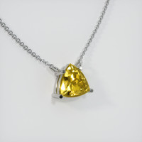 0.77 Ct. Sapphire Necklace, 14K White Gold 2