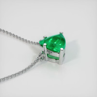 2.32 Ct. Emerald Necklace, 18K White Gold 3