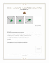 Emerald Necklace 1.54 Ct. 18K White Gold Appraisal