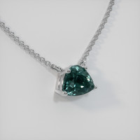 0.87 Ct. Sapphire Necklace, 18K White Gold 2