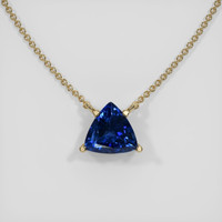 0.87 Ct. Sapphire Necklace, 14K Yellow Gold 1