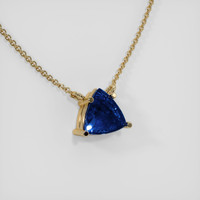 0.87 Ct. Sapphire Necklace, 14K Yellow Gold 2