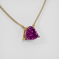 0.73 Ct. Sapphire Necklace, 14K Yellow Gold 2