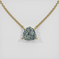 0.93 Ct. Sapphire Necklace, 14K Yellow Gold 1