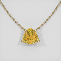 1.84 Ct. Sapphire Necklace, 14K Yellow Gold 1