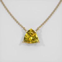 0.77 Ct. Sapphire Necklace, 14K Yellow Gold 1