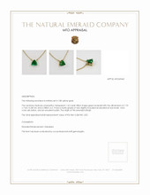 Emerald Necklace 1.42 Ct. 18K Yellow Gold Appraisal