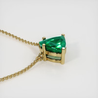 1.53 Ct. Emerald   Necklace, 18K Yellow Gold 3