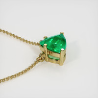 2.32 Ct. Emerald Necklace, 18K Yellow Gold 3