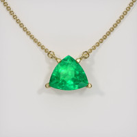 1.54 Ct. Emerald  Necklace - 18K Yellow Gold
