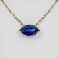 2.13 Ct. Sapphire Necklace, 14K Yellow Gold 1