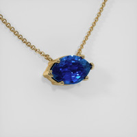 2.13 Ct. Sapphire Necklace, 14K Yellow Gold 2
