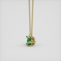 1.43 Ct. Emerald Necklace, 18K Yellow Gold 3
