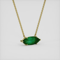 5.66 Ct. Emerald Necklace, 18K Yellow Gold 2