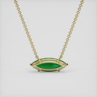 5.66 Ct. Emerald Necklace, 18K Yellow Gold 4
