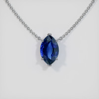 2.13 Ct. Sapphire Necklace, 14K White Gold 1