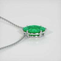 0.70 Ct. Emerald  Necklace - 18K White Gold