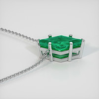 1.01 Ct. Emerald Necklace, 18K White Gold 3