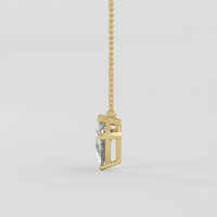 1.21 Ct. Peach Sapphire Necklace, 10K Yellow Gold 3