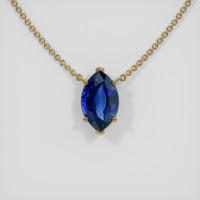2.13 Ct. Sapphire Necklace, 14K Yellow Gold 1