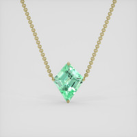 3.45 Ct. Emerald Necklace, 18K Yellow Gold 1