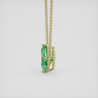 3.45 Ct. Emerald Necklace, 18K Yellow Gold 3