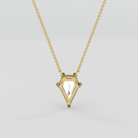 1.21 Ct. Peach Sapphire Necklace, 18K Yellow Gold 4