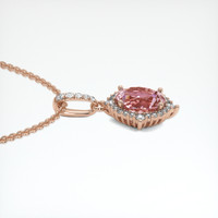1.00 Ct. Padparadscha Sapphire Pendant, 14K Rose Gold 3