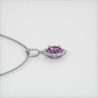 0.85 Ct. Pink Sapphire Pendant, 14K White Gold 3