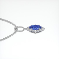 1.20 Ct. Blue Sapphire Pendant, 14K White Gold 3