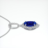 1.54 Ct. Blue Sapphire Pendant, 18K White Gold 3