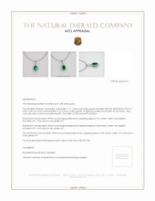 Emerald Pendant 1.21 Ct. 18K White Gold Appraisal