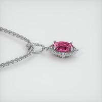 1.74 Ct. Padparadscha Sapphire Pendant, 18K White Gold 3