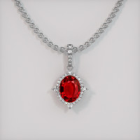 Ruby Pendant 1.54 Ct., 18K White Gold Preview