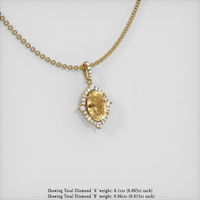 1.06 Ct. Yellow Sapphire Pendant, 14K Yellow Gold 2