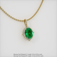 2.23 Ct. Emerald  Pendant - 18K Yellow Gold