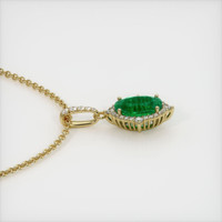 1.21 Ct. Emerald Pendant, 18K Yellow Gold 3