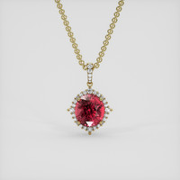 5.15 Ct. Padparadscha Sapphire Pendant, 18K Yellow Gold 1
