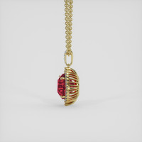 5.15 Ct. Padparadscha Sapphire Pendant, 18K Yellow Gold 3