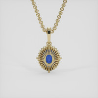 2.34 Ct. Blue Sapphire Pendant, 18K Yellow Gold 4