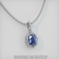 1.76 Ct. Gemstone Pendant, Platinum 950 2