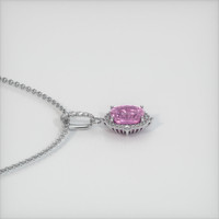 1.41 Ct. Pink Sapphire Pendant, 14K White Gold 3