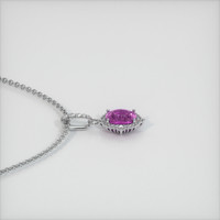 0.93 Ct. Sapphire Pendant, 14K White Gold 3