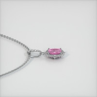0.66 Ct. Pink Sapphire Pendant, 14K White Gold 3