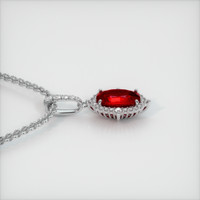 2.22 Ct. Ruby Pendant, 14K White Gold 3
