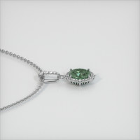 0.81 Ct. Green Sapphire Pendant, 14K White Gold 3