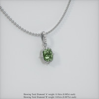 1.10 Ct. Sapphire Pendant, 14K White Gold 2