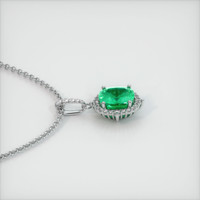 3.85 Ct. Emerald  Pendant - 18K White Gold