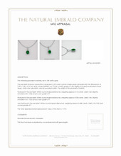 Emerald Pendant 2.05 Ct. 18K White Gold Appraisal